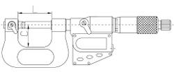 ASIMETO Микрометр для измерения резьбы со сменными губками 0,01 мм, 75-100 мм